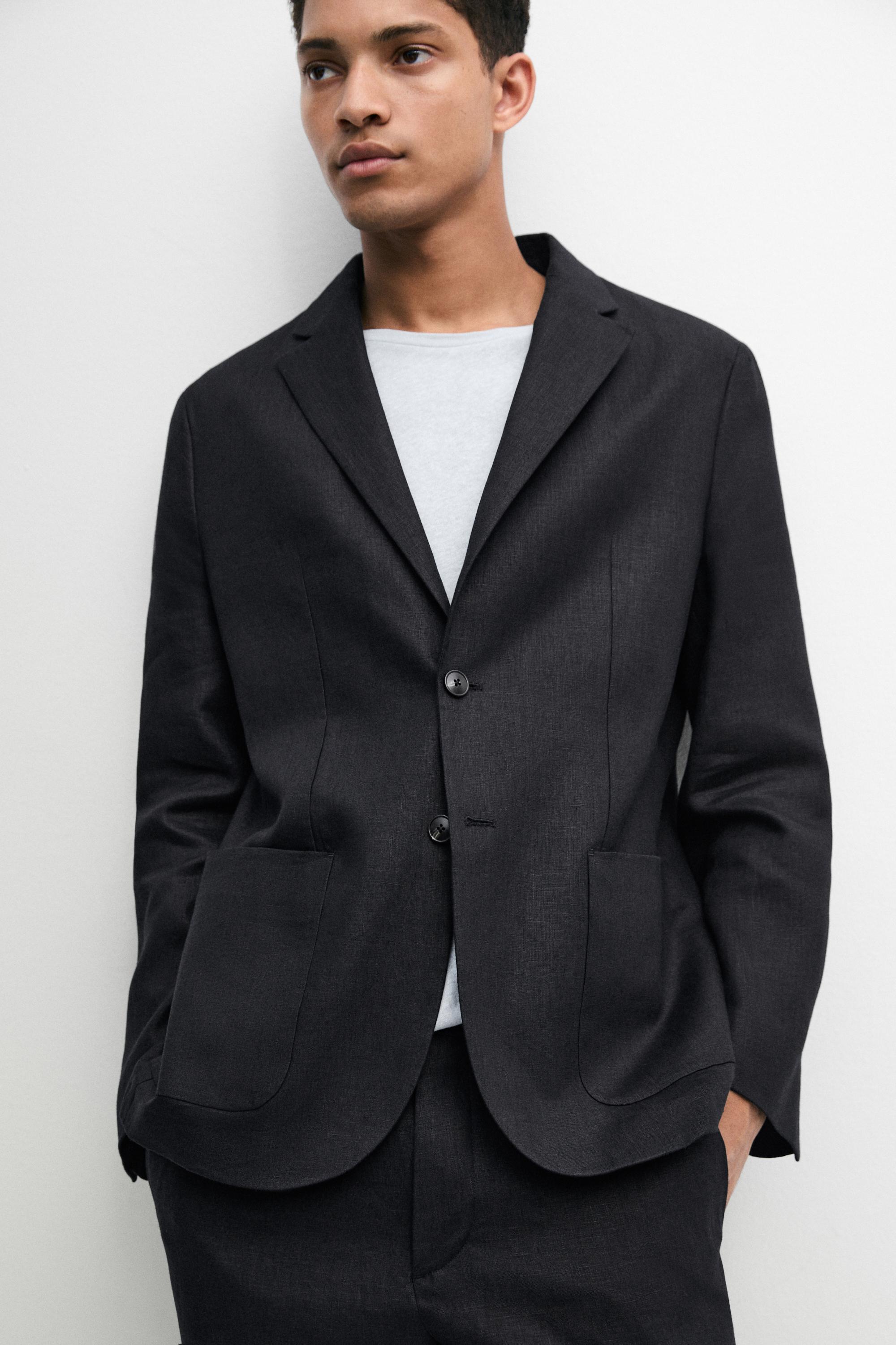 100% linen suit blazer